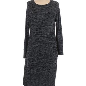Banana Republic Black Gray Melange Dress Long Sleeve Medium